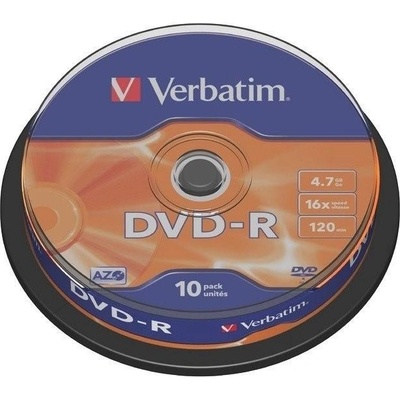 Verbatim DVD-R 4,7GB 16x, bulk box, 10ks (43729) – Zboží Živě