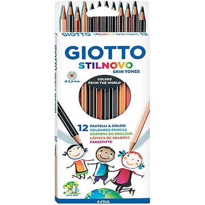 GIOTTO Цветни моливи GIOTTO Stilnovo шестоъгълни 12 броя кожа тонове цветове 2574 00 (2574 00)