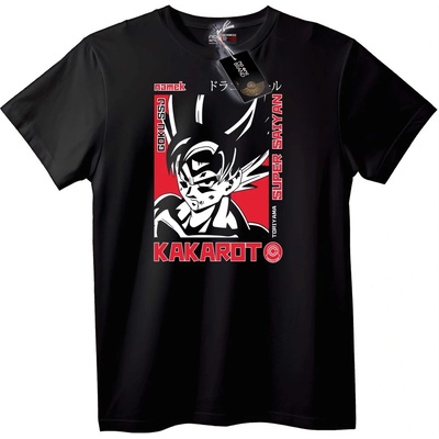 NOONEBRAND Тениска Goku Супер Сайян Какарот - L, Black