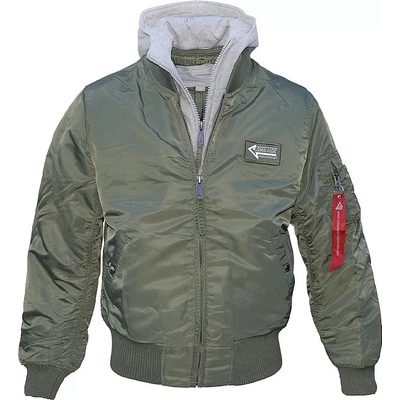 Bunda Commando MA-1 Hooded zelená