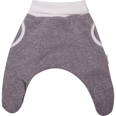 MKcool Tepláčky Baggy s kožíškem MK2123 šedý melír vanilka