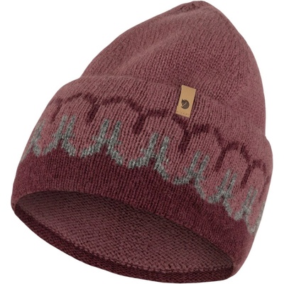 Fjällräven Övik Path Knit beanie Dark Garnet-Mesa Purple
