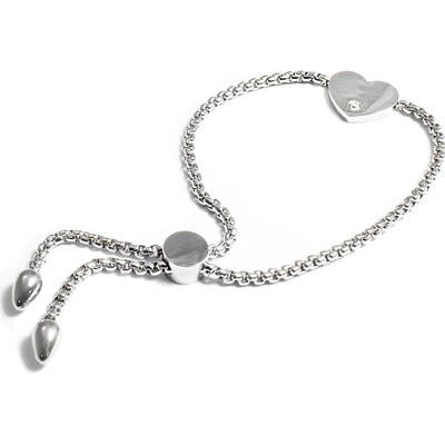BM Jewellery Dámský stahovací náramek srdce z chirurgické oceli S1074065