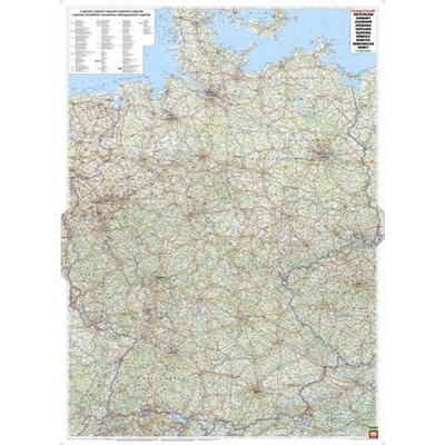 Freytag & Berndt Německo - nástěnná mapa 93 x 129 cm Varianta: bez rámu v tubusu, Provedení: laminovaná mapa v lištách – Zboží Dáma