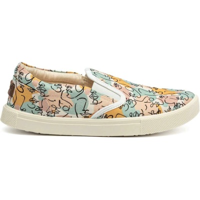 Oldcom Dámska slip on obuv BOSTON biela ružová svetlomodrá oranžová