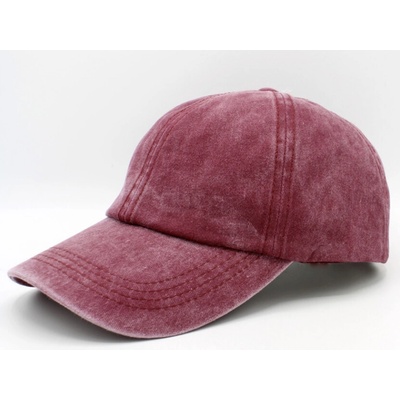 Fiebig Headwear since 1903 Bordo z seprané bavlny Baseball Cap Washed Cotton