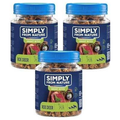 SIMPLY FROM NATURE Smart Bites Srnčí tréninkové pamlsky 3 x 130 g