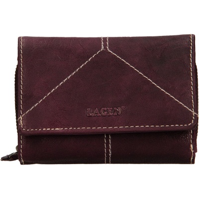 Lagen Dámská kožená LG-2522 fialová PLUM