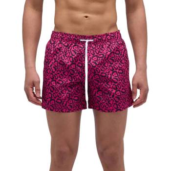 Sundek Бански гащета Sundek Flash leopard print elastic waist swimming shorts - Pink (Fuchsia)