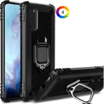 Image 1 of Samsung Galaxy S20 Plus Удароустойчив Carbon Fiber/ Finger Ring Калъф и Протектор