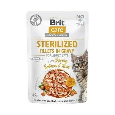 Brit Care Cat Sterilised Fillets in Gravy Salmon&Tuna 6 x 85 g