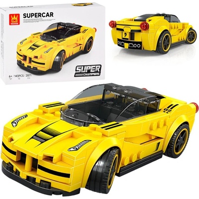Wange stavebnice Sportovní auto žluté 143 ks