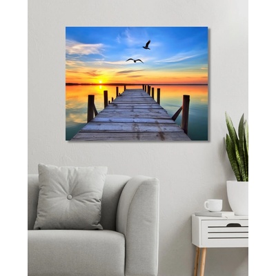 ZUTY Obrazy na stenu - Mólo pri západe slnka Rámovanie: bez rámu a bez vypnutia plátna, Rozmer: 40x50 cm
