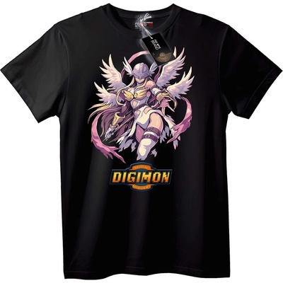 NOONEBRAND Тениска Digimon Ангел - M, Black