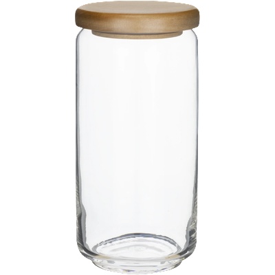 Ocean OCEAN-Стъклен буркан с дървен капак 1000ml Ø9.2xh19.3cm (5B02536G0001) (011445)