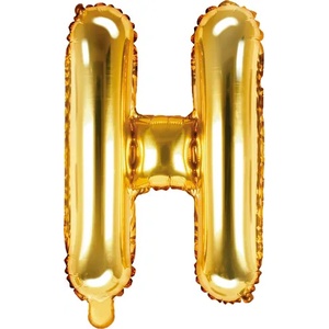 PartyDeco Балон от фолио Mini - Буква Н 35см златен