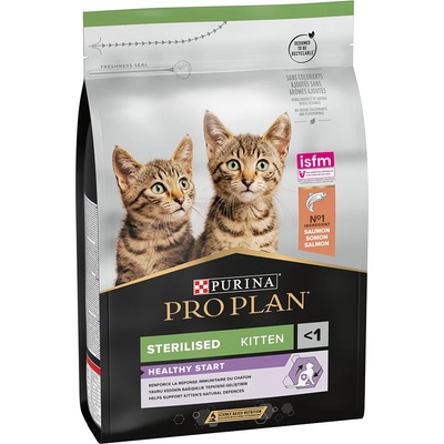 PURINA PRO PLAN Sterilised Kitten Healthy Start Salmon - Výhodné balení 2 x 3 kg
