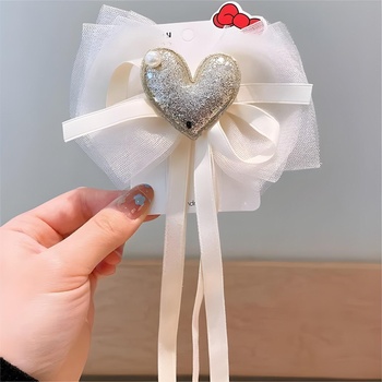 HARAHU Декоративна щипка за коса Heart - Бяла KP38386 (38386)