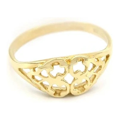 B&B Goldinvestic Zlatý prsten s vykrojenou ozdobou N4503