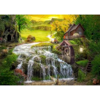 Image 1 of Enjoy - Puzzle A Log Cabin by the Magic Creek 1000 - 1 000 piese
