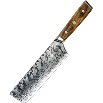HARAHU Дамаски кухненски нож YU-37491 - Nakiri / Кафяв KP37491
