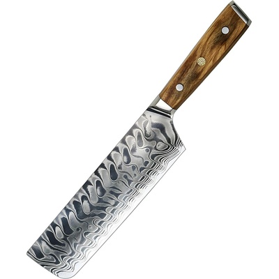 HARAHU Дамаски кухненски нож YU-37491 - Nakiri / Кафяв KP37491