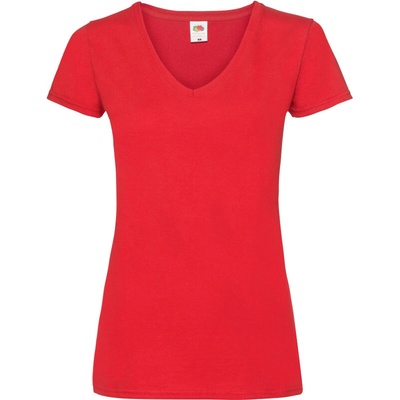 Fruit of the Loom Tričko Lady-Fit Valueweight V-Neck T s výstřihem do V krátký rukáv dámské COT-16139845000 Královská modrá