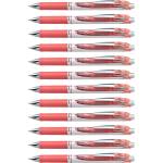 Pentel EnerGel XM BL77 gel pen with push mechanism, coral (pack of 12) - BL77-P3X-VE (BL77-P3X-VE)