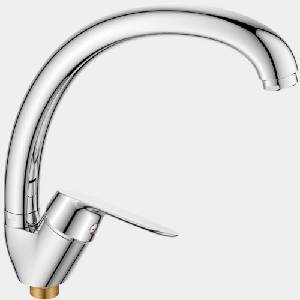Inter Ceramic Смесител за кухня Inter Ceramic Linni, монокоманден, с лебедова шия, гланциран хром (7149152 7313)