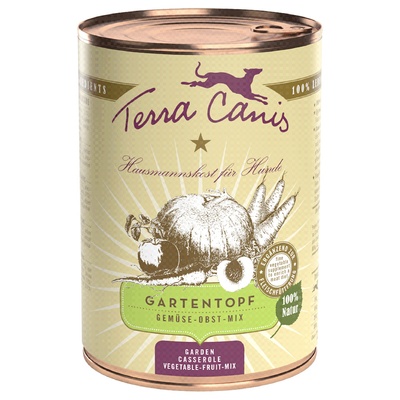 Terra Canis 12x400g Terra Canis градинска саксия, смес от зеленчуци и плодове, мокра храна за кучета