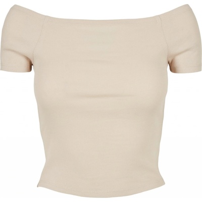 Urban Classics Ladies Off Shoulder Rib Tee softseagrass