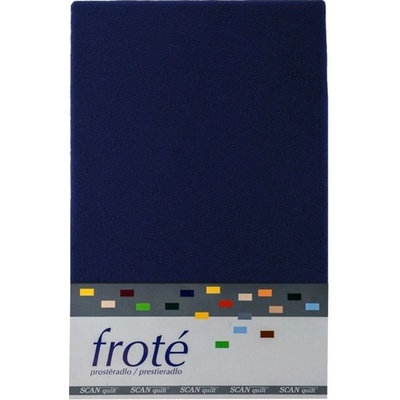 SCANquilt plachta froté tmavá modrá 90x200