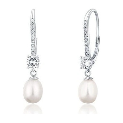 JwL Luxury Pearls luxusné strieborné náušnice s pravými perlami JL0717