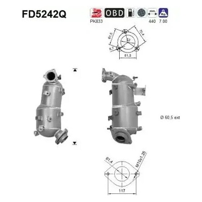 AS Filtr pevných částic ASA FD5242Q