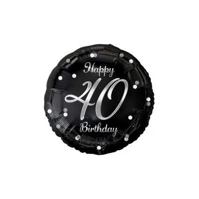 Godan Балон от фолио - черно / сребрист 40