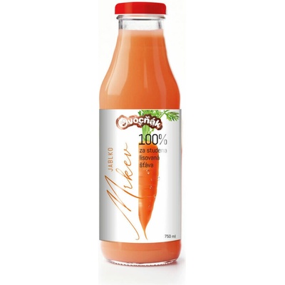 OVOCŇÁK Mušt ovocný jablko-mrkva sklo 750 ml