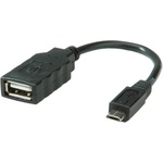 Roline Кабел usb 2.0 otg кабел, 0, 15 м, черен 11.02. 8311-25 (11.02.8311-25)