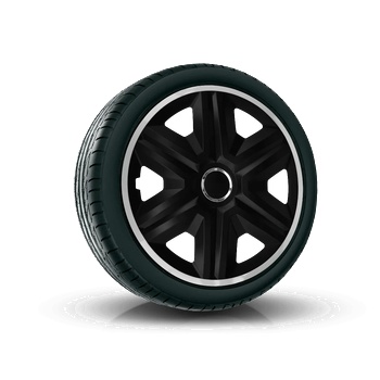 Image 1 of NRM капаци за колела 15", fast lux сребристо-черен 4брой (vtv-pu-21501)