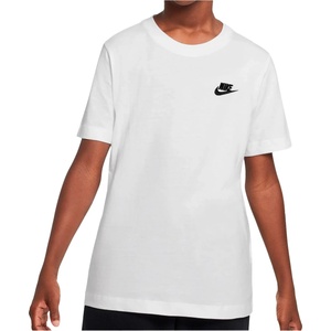 Nike Детска тениска Nike Big Kid's Sportswear Tee T-shirt - White - размер L (704-5748-0314)