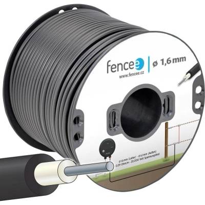 fencee Kabel 100m vysokonapěťový 1,6mm, ocelový, do 20kV
