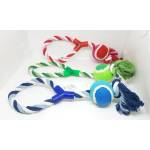 Nunbell Tug Rope Toy with Tennis Ball - Играчка за куче с въже и тенис топка 35см