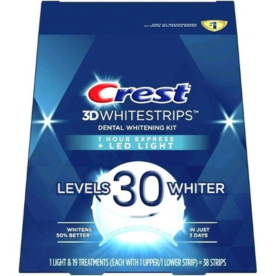 Procter & Gamble, Bělicí pásky Crest 3D PROFESSIONAL White + LED LIGHT s bělicí lampou, 38 ks