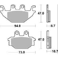 Brzdové destičky SBS zadní YAMAHA YZF 125 R rok 08-18