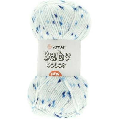 YarnArt Baby Color 210 světle modrá s modrými tečkami