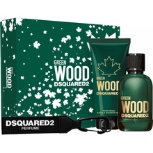 Dsquared2 Green Wood Men EDT 100 ml + sprchový gél 100 ml + pouzdro na karty darčeková sada