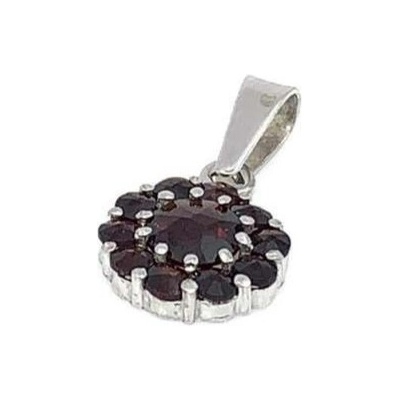 Český Granát Stříbrný přívěsek s Českým granátem 32105572