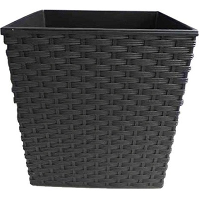 Lamela Květináč Juka 190 x 190 mm ratan černý – Hledejceny.cz