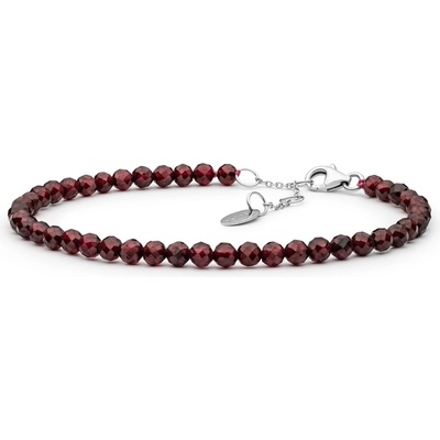 Gaura Pearls korálkový náramek Luz granát 214-37B červená