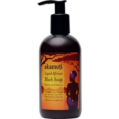 Akamuti Liquid African Black Soap Frankincense & Patchouli 250 ml