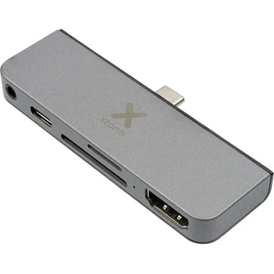 A-solar Xtorm XC205 USB-C Hub 5-in-1 4K HDMI, USB-C, SD, microSD & 3.5 mm - мултифункционален хъб за свързване на допълнителна периферия за MacBook и устройства с USB-C (тъмносив)